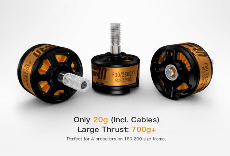 T-Motor F30 1806 2800KV 2300KV Brushless Motor 3-4S For 180 190 200 RC Frame Kit