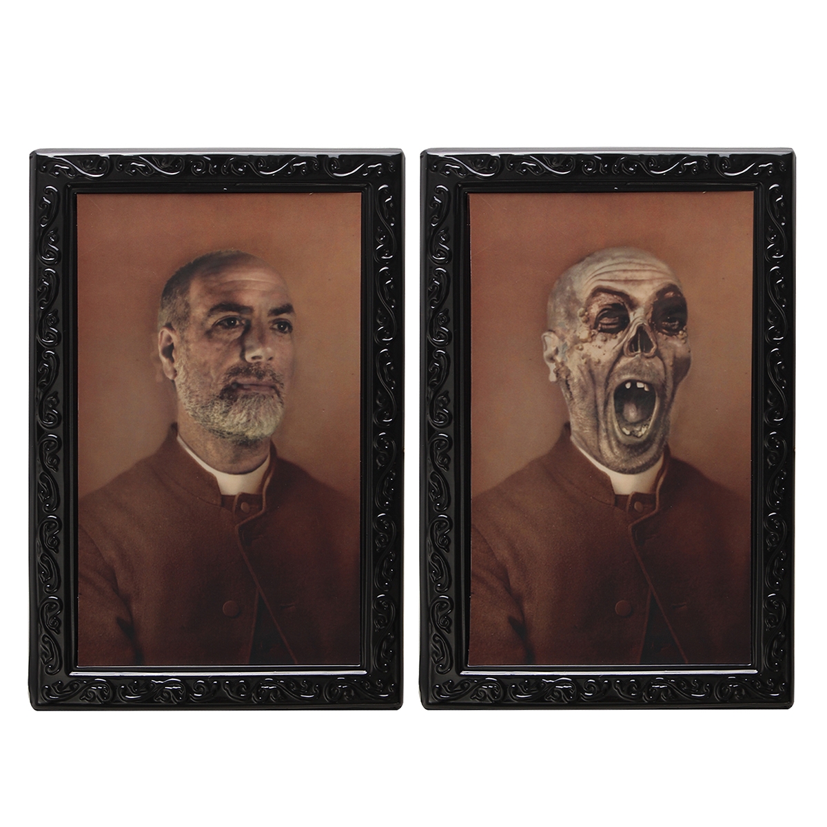 Halloween Lenticular 3D Changing Face Horror Portrait Haunted Spooky Decorations Ornaments