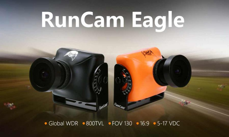 Runcam Eagle 800TVL DC 5-17V FOV 130° Global WDR 16:9 CMOS FPV Camera PAL NTSC Switchable