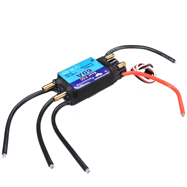 FVT BOAT060 60A Brushless Senseless BOAT ESC Speed Controller Waterproof 5V/5A RC Boat Part