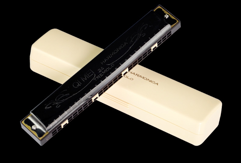 QIMEI QM24 24 Holes Polyphony C Tune Harmonica Mouth Organ Musical Instrument