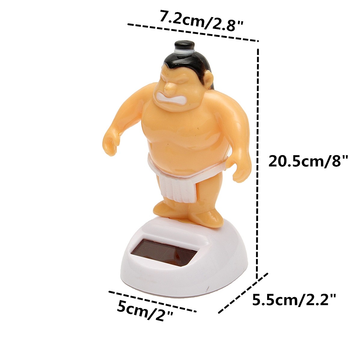 Solar Power Sumo Wrestler Bobble Figure Dancer Toy Wiggling Table Desk  