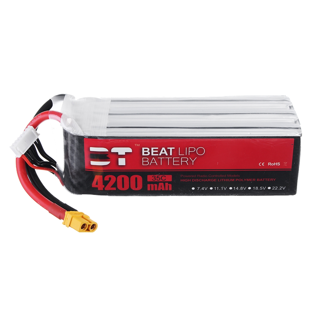 BT BEAT 22.2V 4200mAh 35C 6S Lipo Battery XT60 Plug for RC Racing Drone