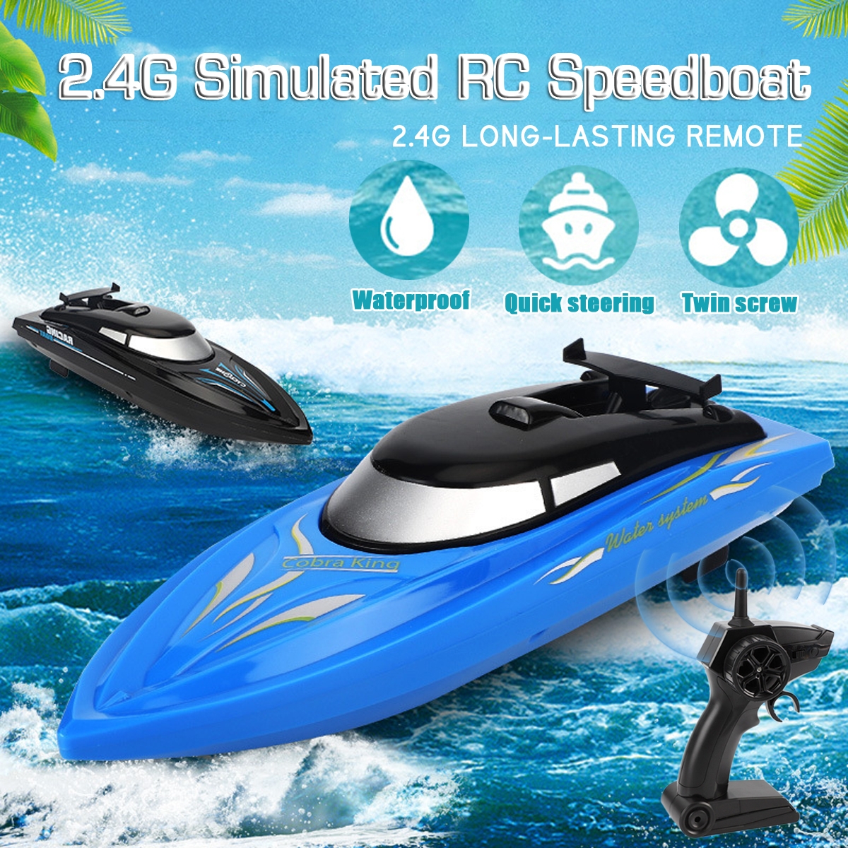 B801 2.4G RC High Speed RC Boat Radio Remote Control Racing Electric Toys For Children Best Gifts