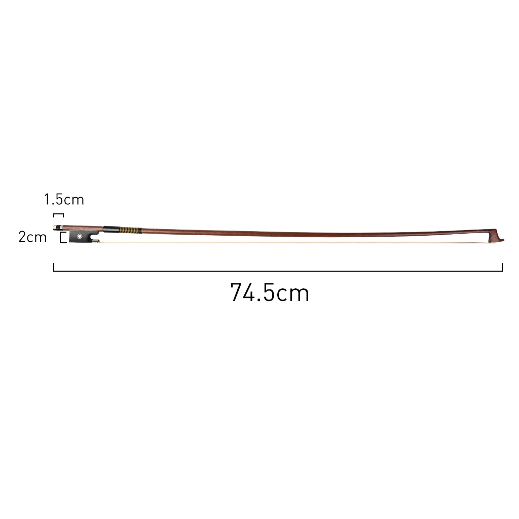 NAOMI Classic Brazilwood 4/4 Violin Bow Light Weight Proper Balance Mongolian Horsehair Bow Hairs Ebnoy for 15/16 Inch Viola