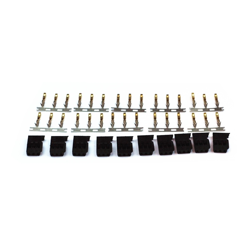 10pcs Futabba Plug Gold-plated Terminal Servo Plug Connection Plug Male and Female