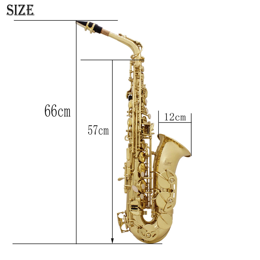 SLADE E-Flat Eb Alto Saxophone Gold Lacquer with Storage Case Kit