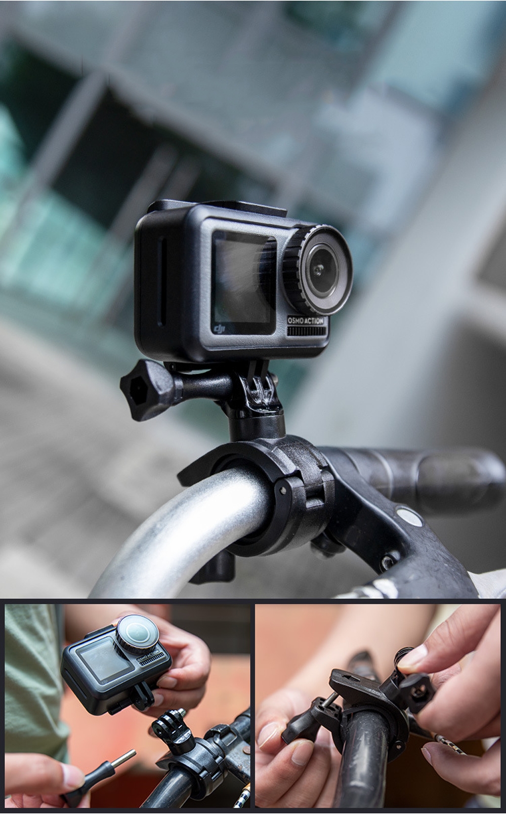 Multi-Function Motorcycle Bracket Bicycle Mount Holder Rotating Clip Expansion Fixing Bracket For GoPro Xiaoyi DJI OSMO Action Camera