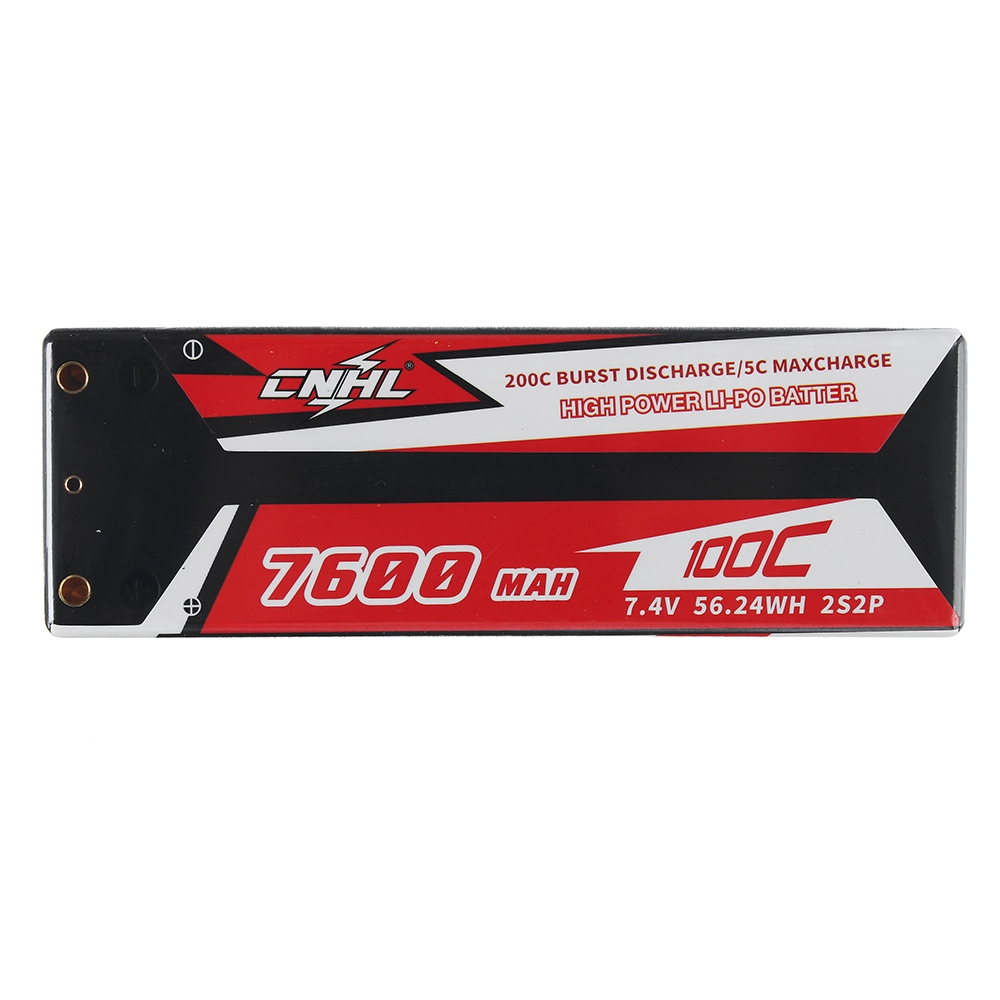CNHL RACING SERIES 7.4V 7600mAh 100C 2S Lipo Battery T Plug for RC Car