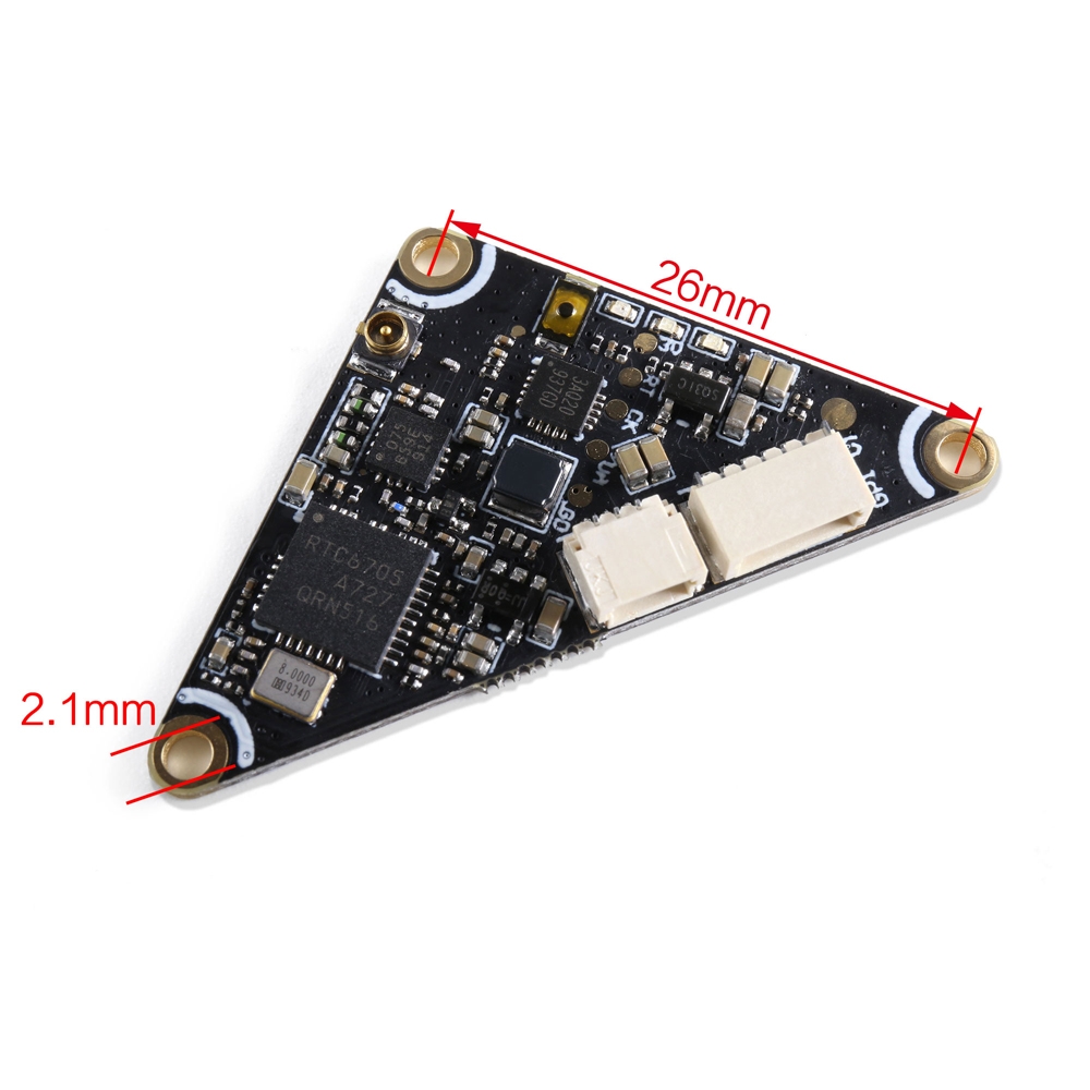 GEPRC GEP-VTX200-WHOOP Triangle 5.8GHz 48CH Pit/25/100/200mw Switchable IRC Tramp VTX FPV Transmitter PAL/NTSC for FPV RC Drone Tiny Whhoop