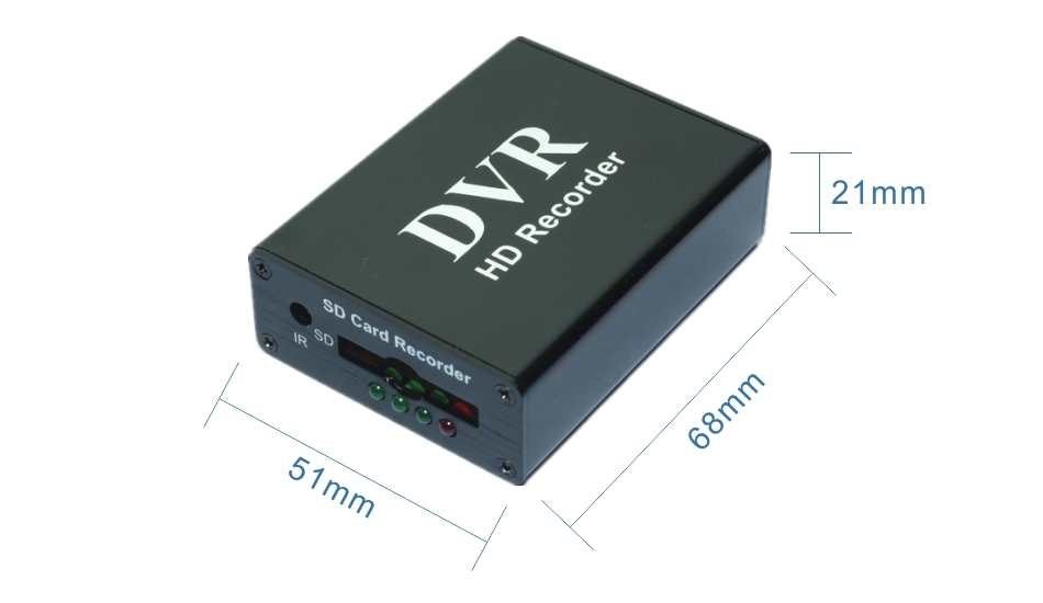 Mini DVR 1CH CVBS HD Recorder 704*576 30FPS CCTV Monitoring Support 64G SD OSD 5v-30v Multiple Recording Modes Car FPV RC Drone