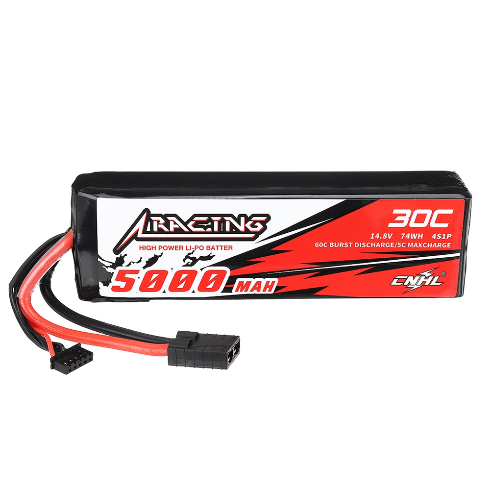 CNHL RACING SERIES 14.8V 5000mAh 30C 4S Lipo Battery TRX Plug for TRAXXAS RC Car