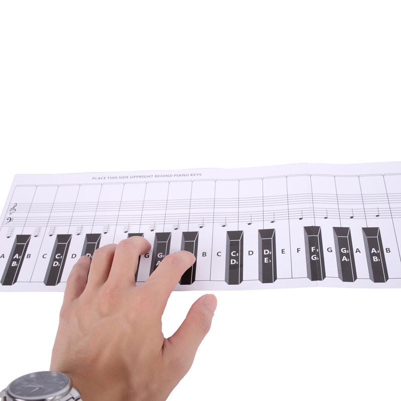 Debbie 88-Key Piano Keyboard Practice Paper Comparison Table Standard 1:1 Portable Piano Fingering Practice Comparison Chart - Photo: 1