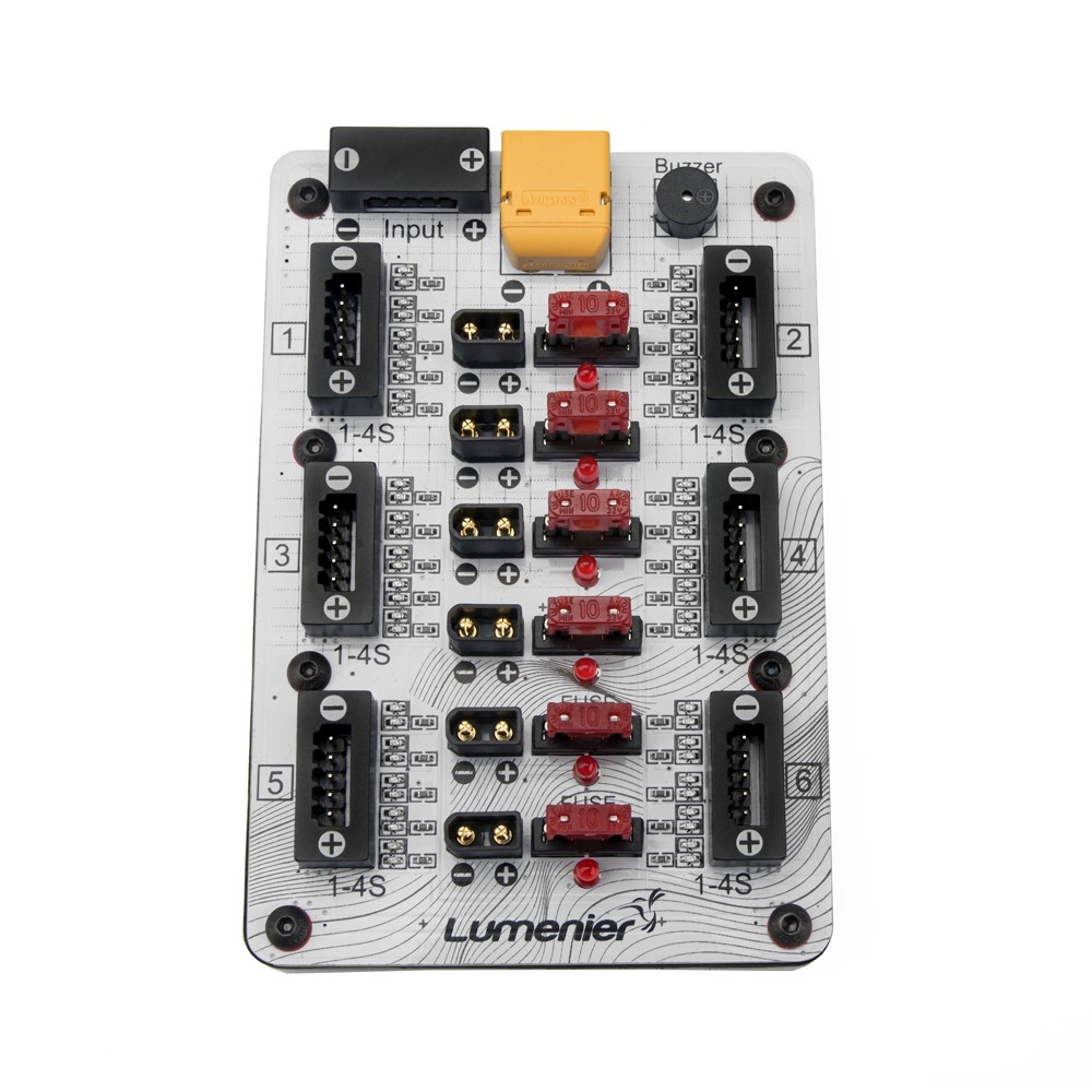 Lumenier ParaGuard XT30 Plug 6 Port Safe Parallel Charging Board for 1-4S Lipo Battery