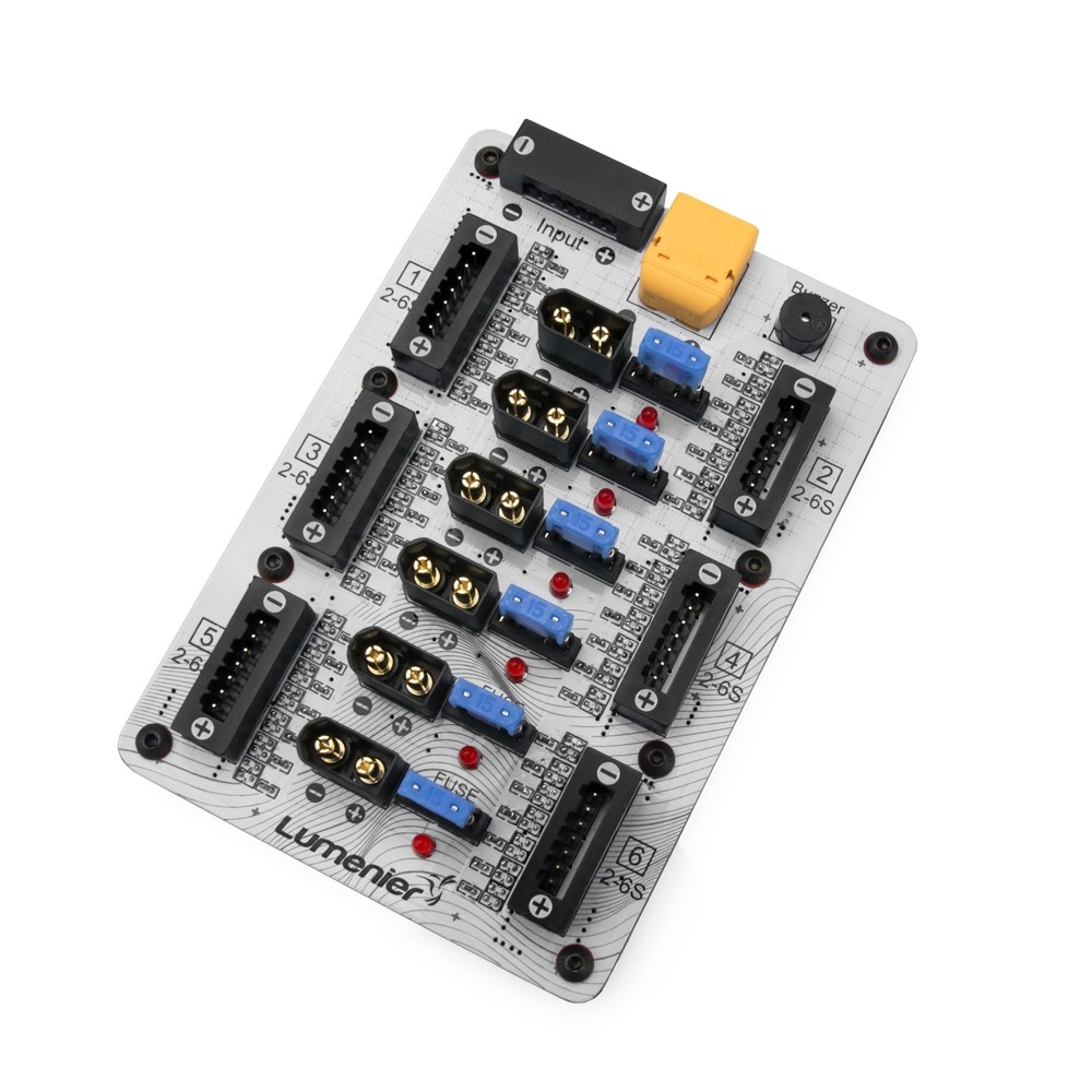 Lumenier ParaGuard XT60 6 Port Safe Parallel Charging Board for 1-6S Lipo Battery