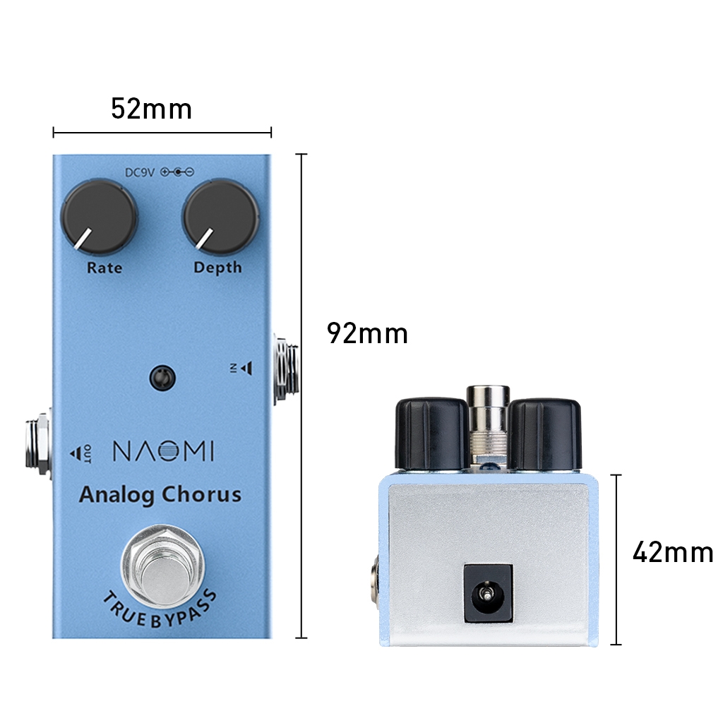 NAOMI NEP Series Guitar Effect Pedal Analog Chorus True Bypass For Electric / Acoustic Electric Guitar