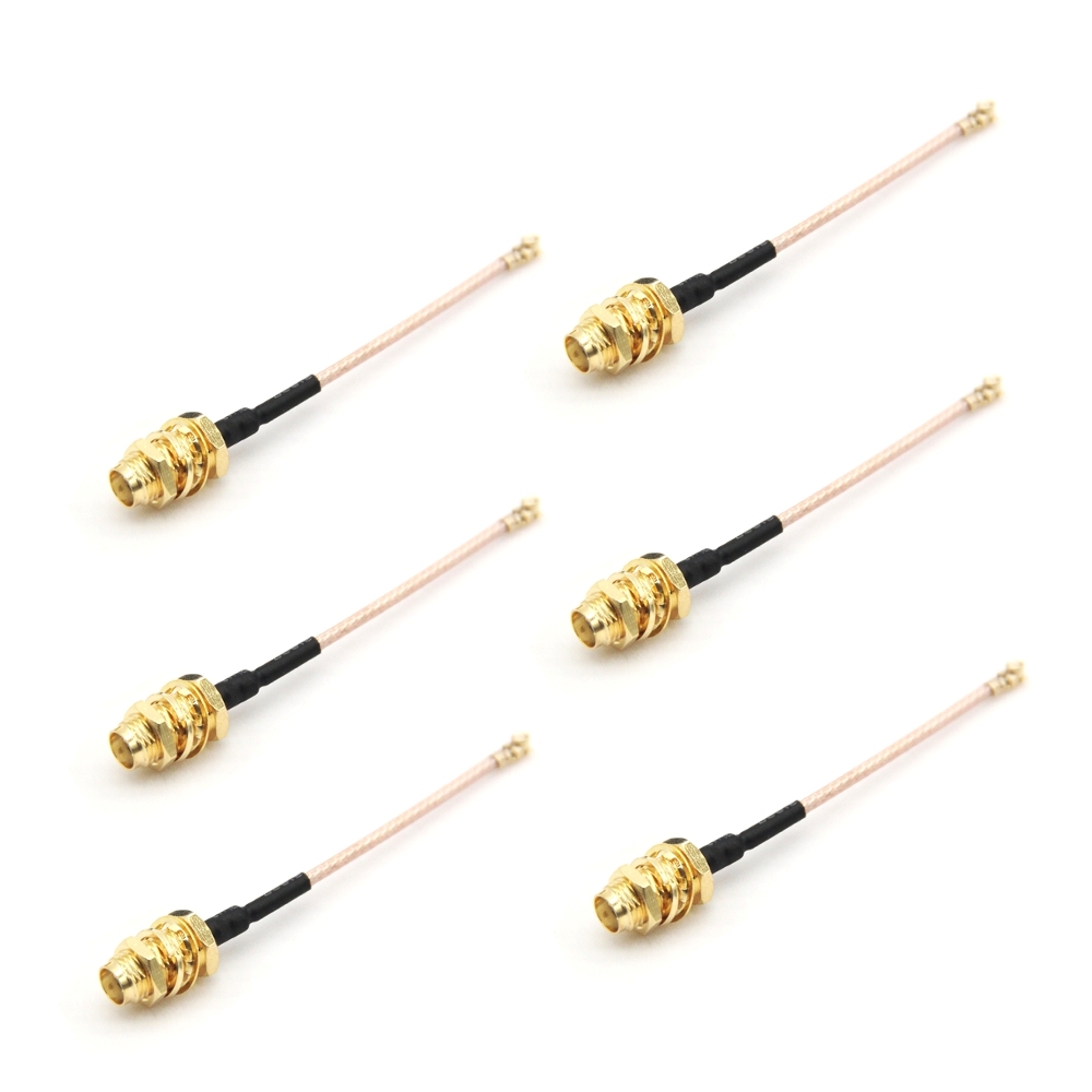 6 PCS Mini IPEX UFL. IPX to SMA Adapter Cable Antenna Extension Wire 20*20 for Micro VTX RX FPV System