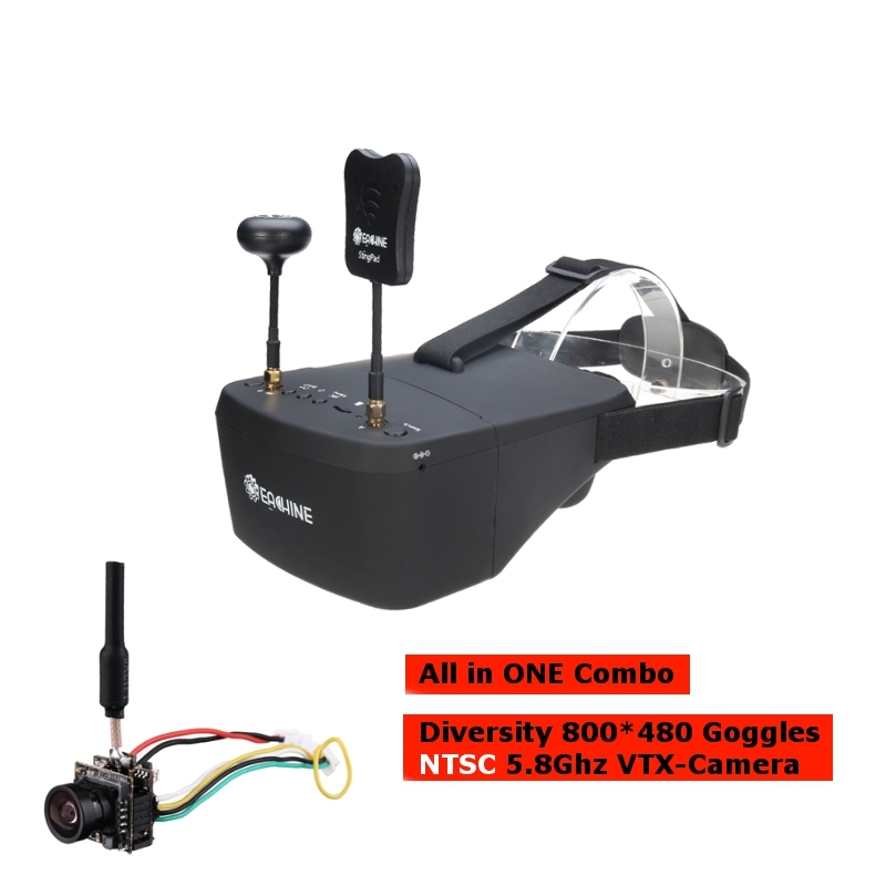 Eachine EV800D 5 Inch 800*480 FPV Goggles + TX06 NTSC 700TVL Mini FPV VTX-Camera All in ONE Combo