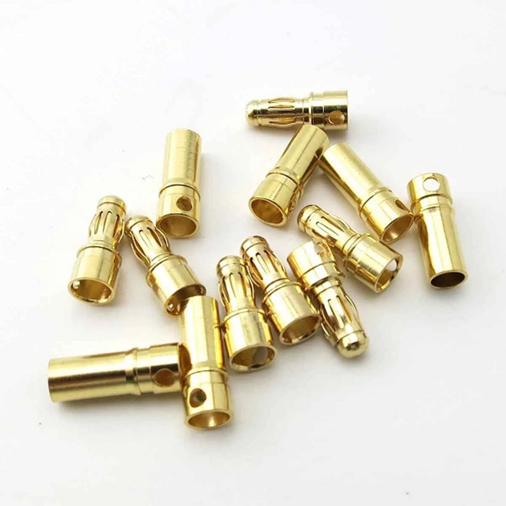 50 Pairs 5.5mm Gold Bullet Connector Banana Plug For ESC Battery Motor