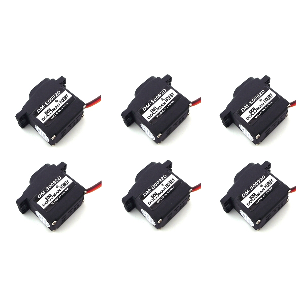 6 PCS 9g Digital Servo Plastic Gear 1.6kg 1.8kg for RC Models Airplane Helicopter Car Boat Robot Fixed Wing