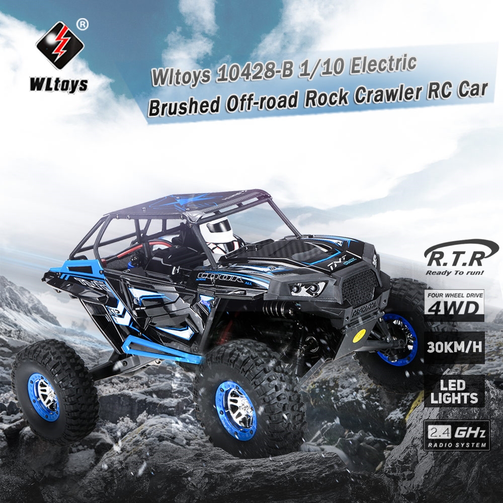 Wltoys 10428B 1/10 2.4G 4WD 30km/h Rc Car Rock Crawler Vehicle Climbing Truck RTR Model
