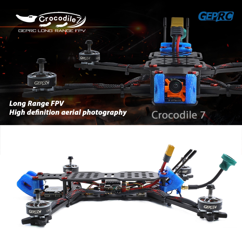 20% off for GEPRC GEP-Crocodil GEP-LC7-PRO 315mm 7 Inch 6S RC FPV Racing Drone Betaflight F4 50A Runcam Micro Swift