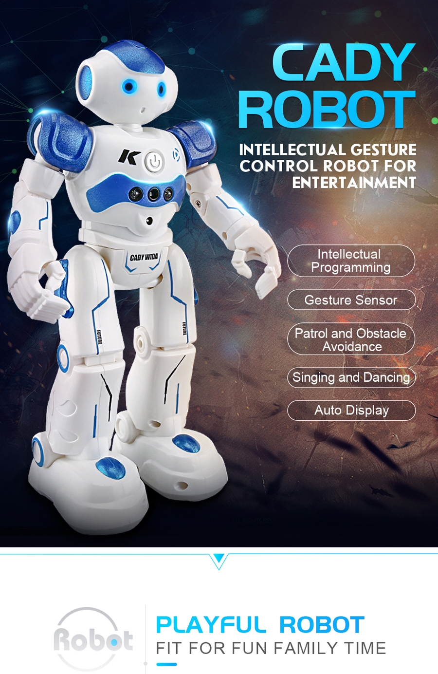 JJRC R2 Cady USB Charging Dancing Gesture Control Robot Toy