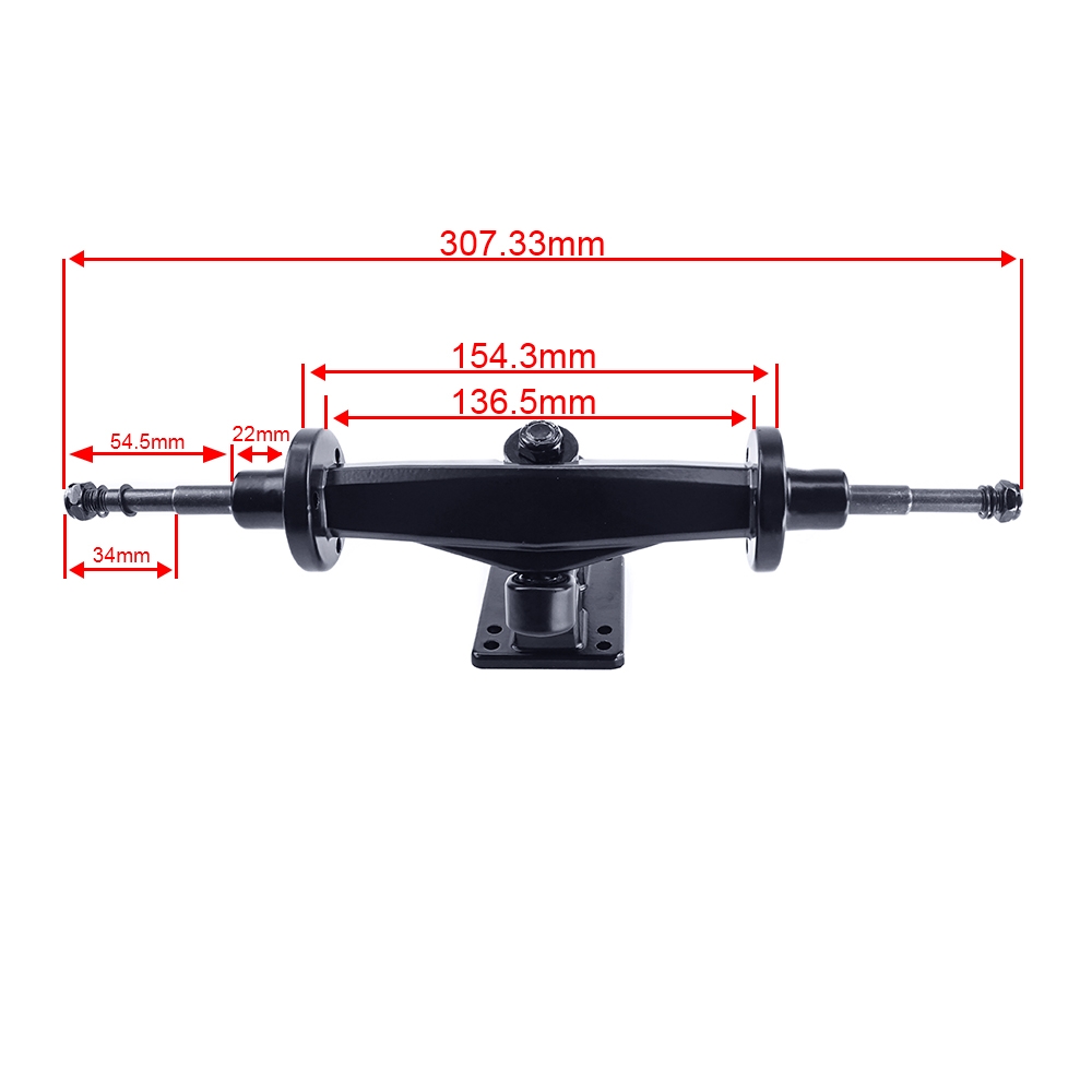 2PCS 12 Inches Front Rear Bridge Axle for DIY Electric Skateboard Longboard Esk8 Truck Spare Parts