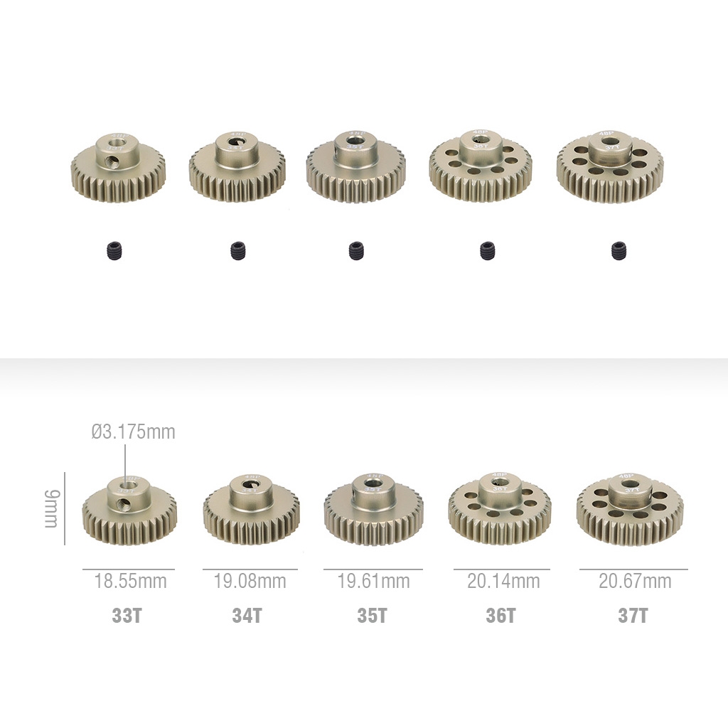 Surpass Hobby 48DP Metal Gear 13-41T 3.175 Inner Hole 1/10 Model Car With Machine Screw RC Car Parts