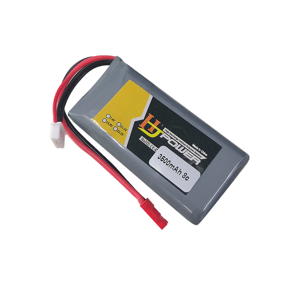 HJ Power 2S 7.4V 3500mah 8C Lipo Battery 2S Balance Plug and JST Plug for Jumper T12 T16 T18 Transmitter