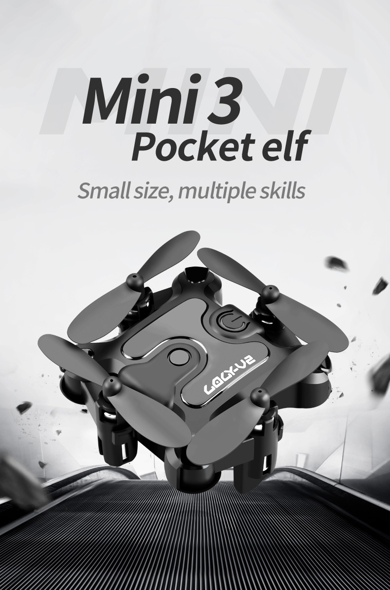 4DRC V2 Mini 3 WiFi FPV with 720P HD Camera Altitude Hold Mode Foldable Nano Pocket RC Drone Quadcopter RTF