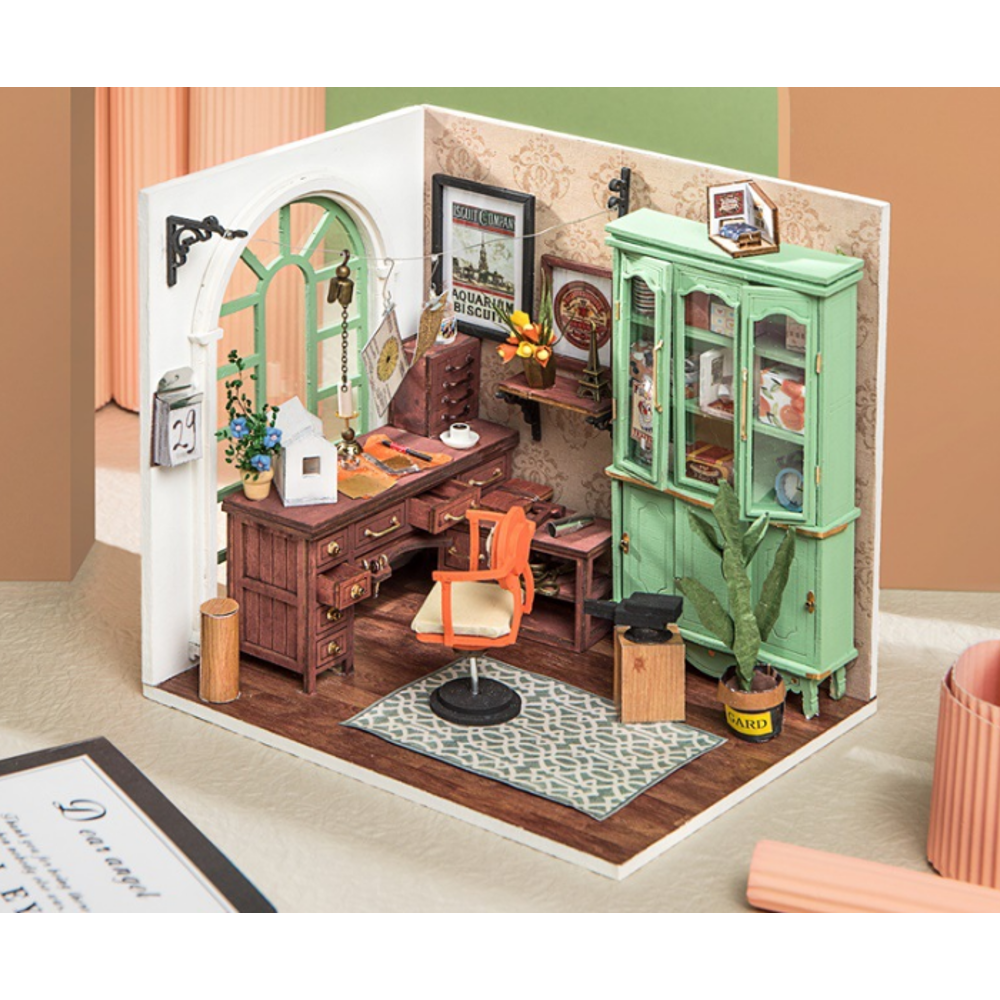 Robotime DGM07 DIY Doll House Handmade Wooden Assembly Model Jimmy Studio Theme Doll House With Furniture - Photo: 1