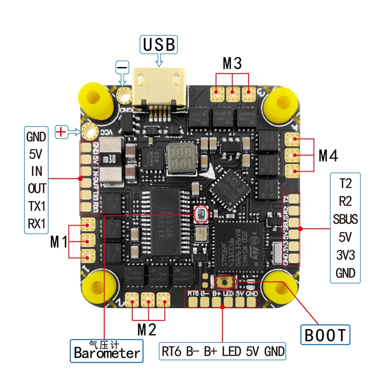 HAKRC F411 20A AIO 26mm Support PWM Multishot Oneshot DSHOT 7g w/barometer for Toothpick FPV Racing RC Drone