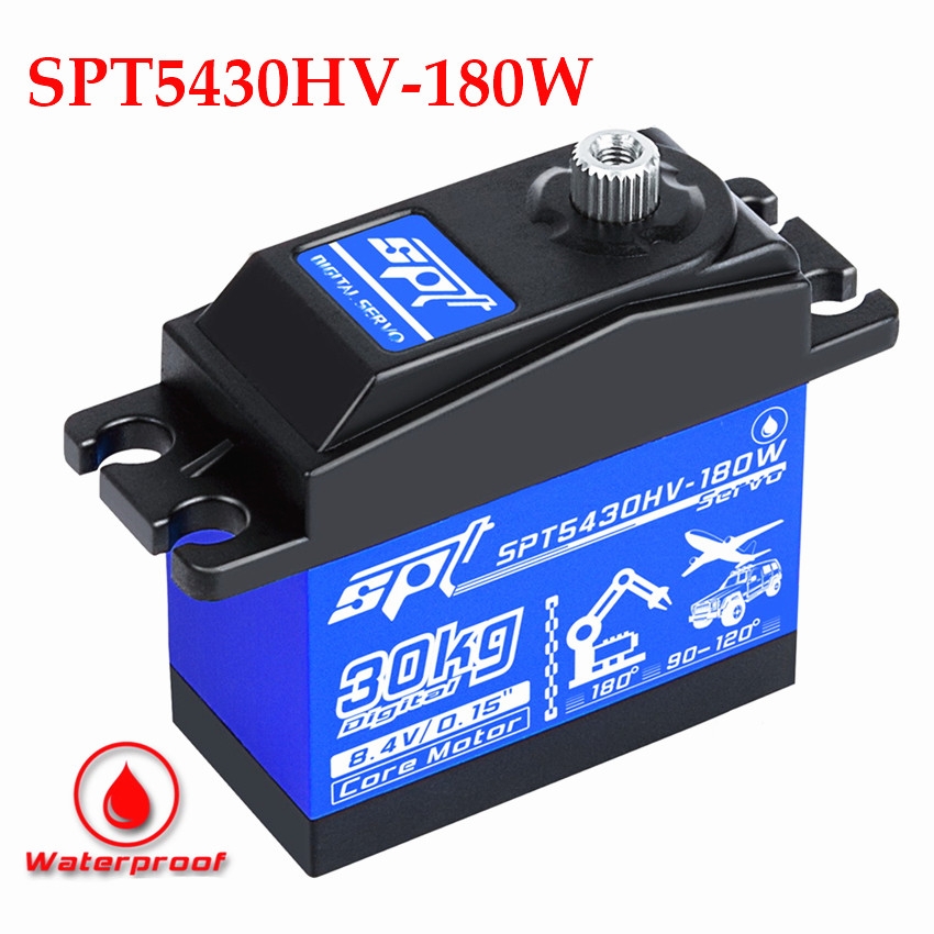 SPT Servo SPT5430HV-180W 30KG High Voltage High Speed Waterproof Digital Servo for For RC Robot Arm RC Car