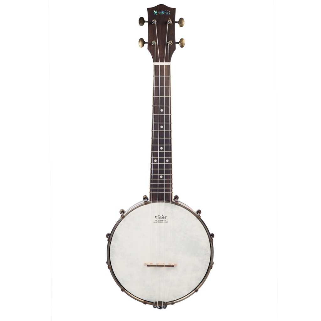 NAOMI NUKB-03 23 Inch Banjolele Banjouke Concert-Scale Banjo Ukulele Vintage Copper Accessories Maple Neck W/ Gig Bag