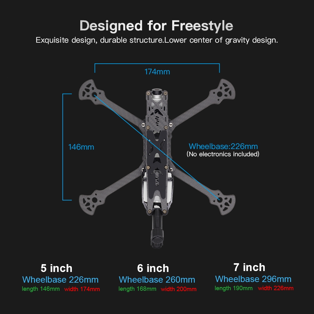 1PC HGLRC Frame Parts 5"/6"/7" Arms for Sector V2/Sector V2 HD Frame Kit FPV Racing RC Drone