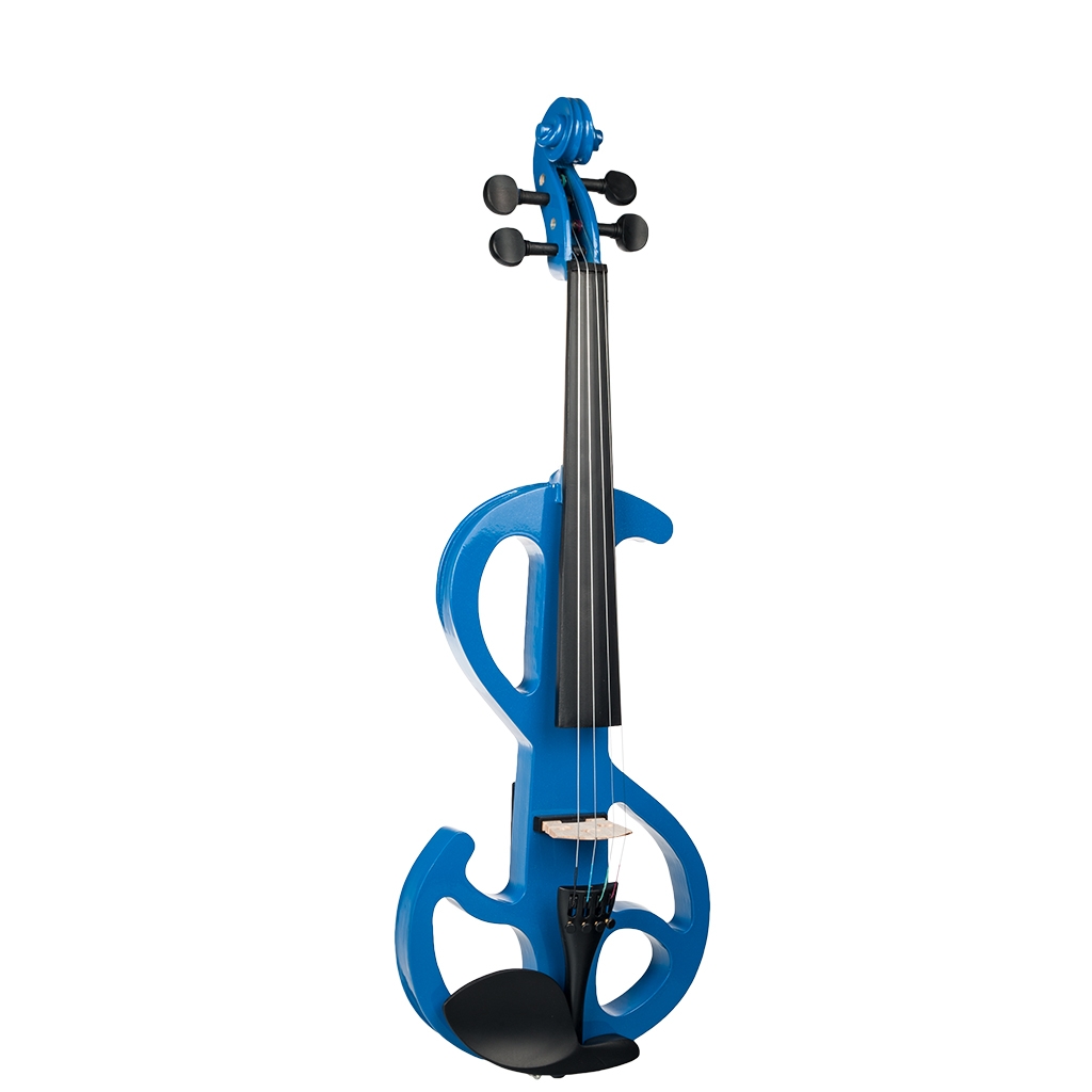 NAOMI Full Size 4/4 Violin Electric Violin Fiddle Maple Body Fingerboard Pegs Chin Rest with Bow Case