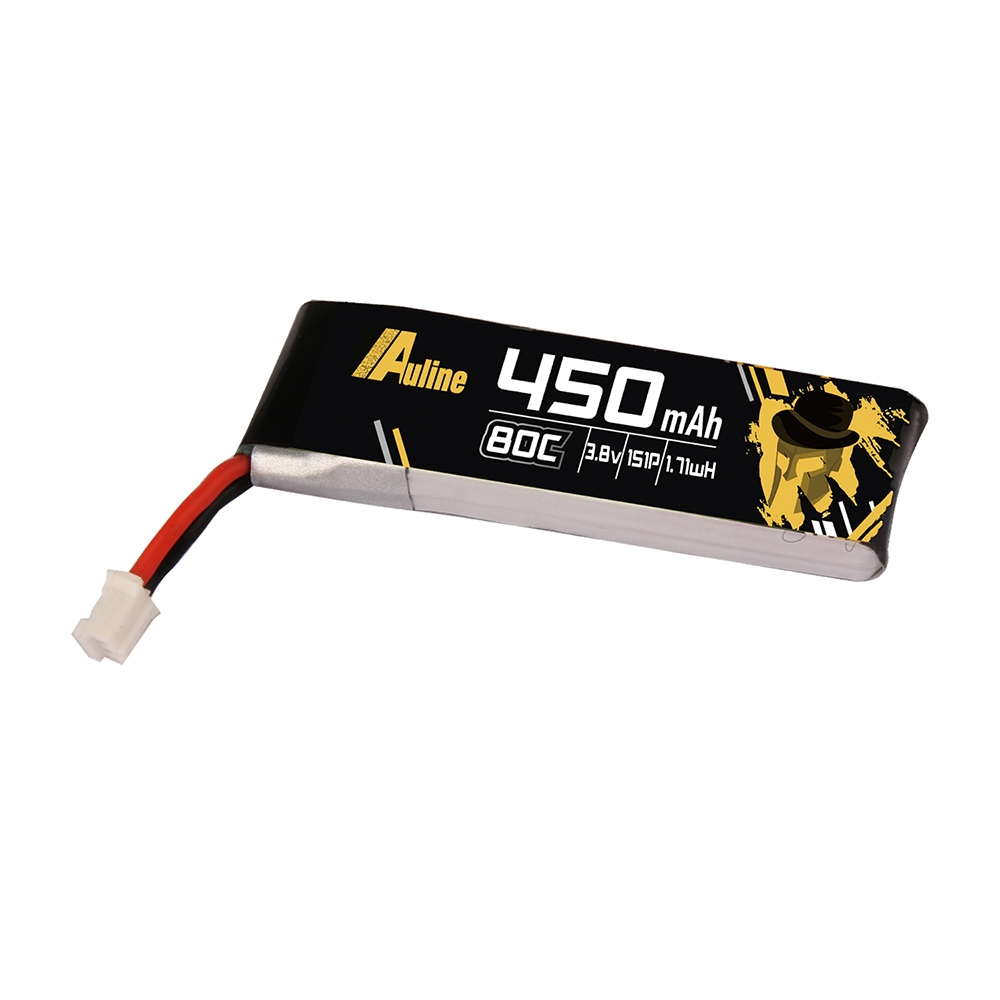 Auline 3.8V 450mAh 80C 1S Lipo Battery PH2.0 Plug for EMAX Tinyhawk II TinyhawkS TinyWhoop