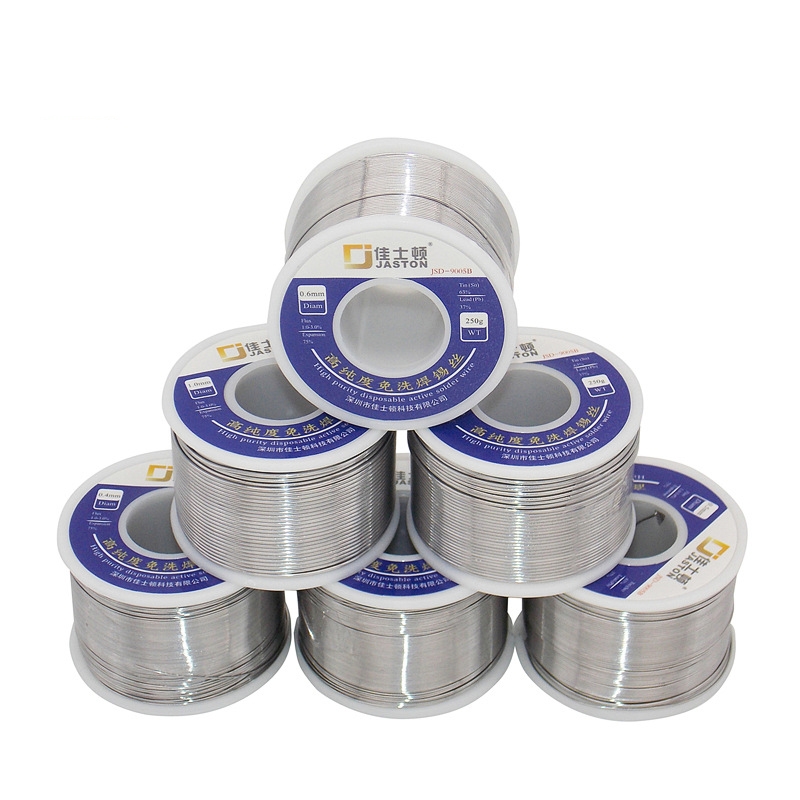 JASTON 50g Tin Wire Resin Flux Cored Solder 0.3mm/0.5mm/0.6mm/0.8mm/1mm Sn63/Pb37 Lead Soldering Wire Reel