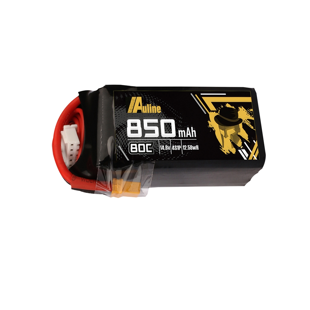 Auline 14.8V 850mAh 80C 4S Lipo Battery XT30/XT60 Plug for 3Inch 4Inch FPV Racing Drone