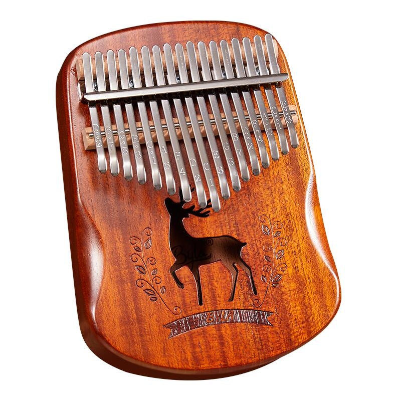Byla 17 Keys Kalimbas Mahogany Thumb Tiano Solid Wood Mbira Muscial Instrument