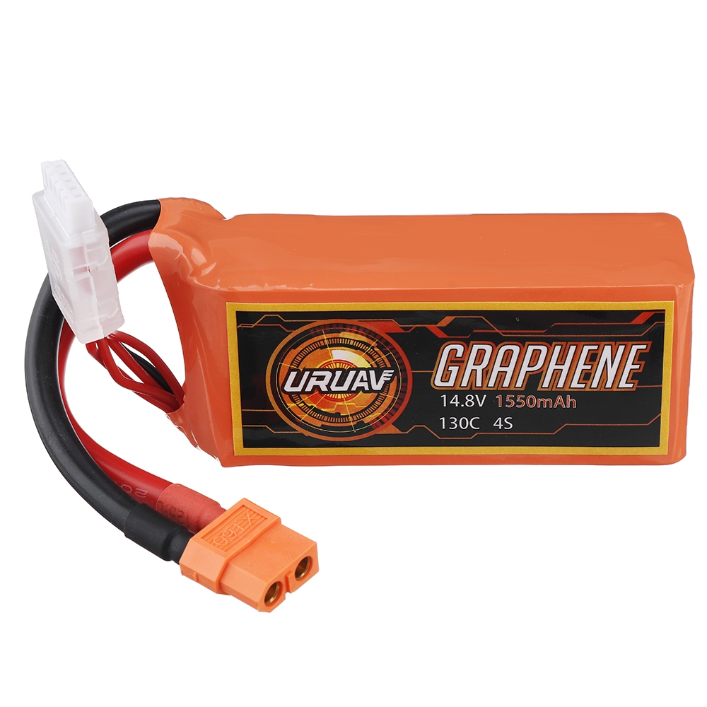 URUAV GRAPHENE 14.8V 1550mAh 130C 4S Lipo Battery XT60 Plug for FPV RC Racing Drone