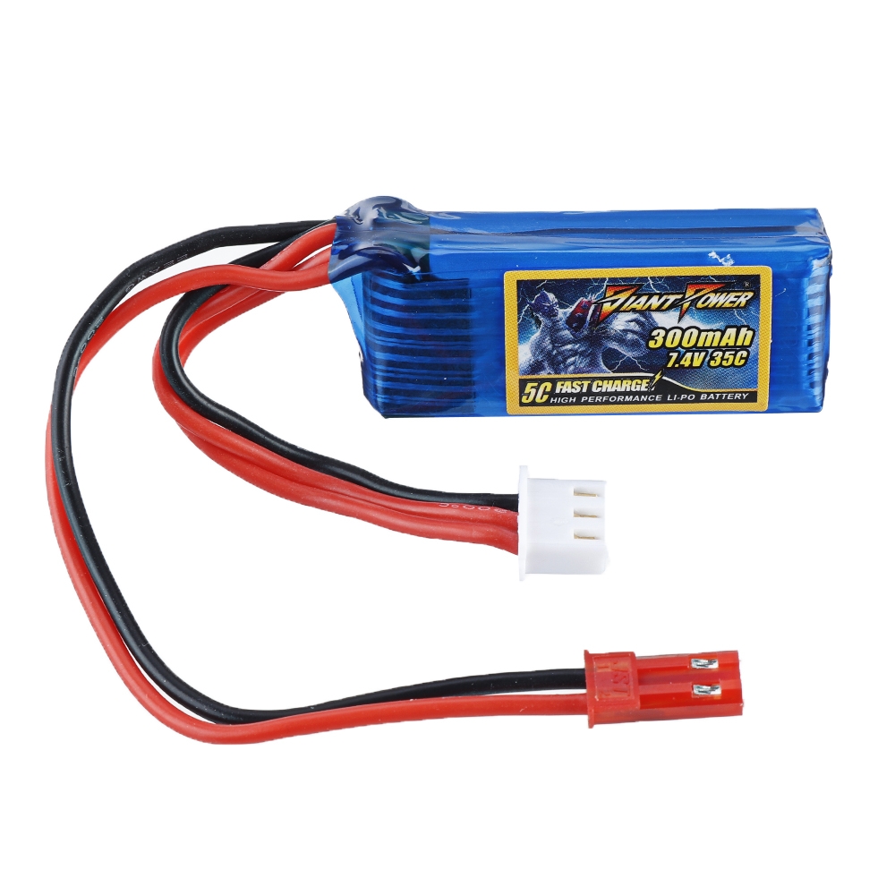 DINOGY 7.4V 300mAh 35C 2S Lipo Battery JST Plug for RC Racing Drone