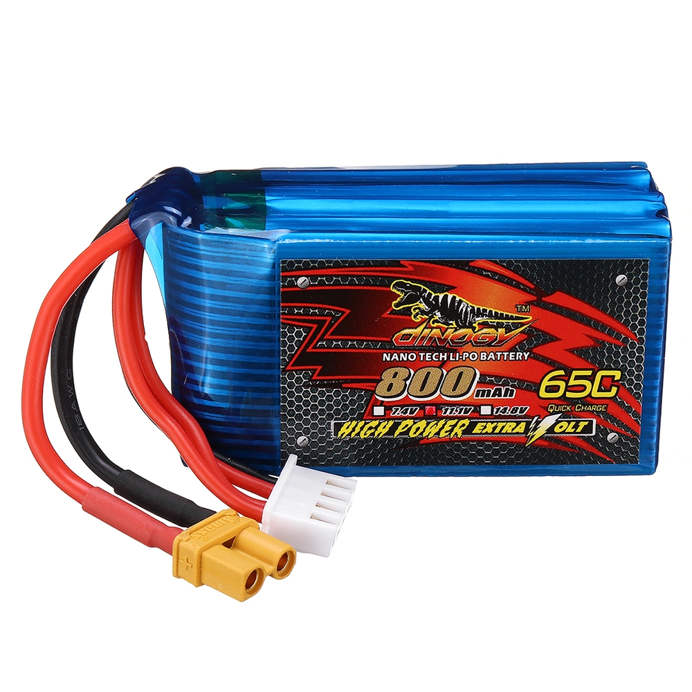 DINOGY 11.1V 800mAh 65C 3S Lipo Battery XT30 Plug for FPV RC Racing Drone