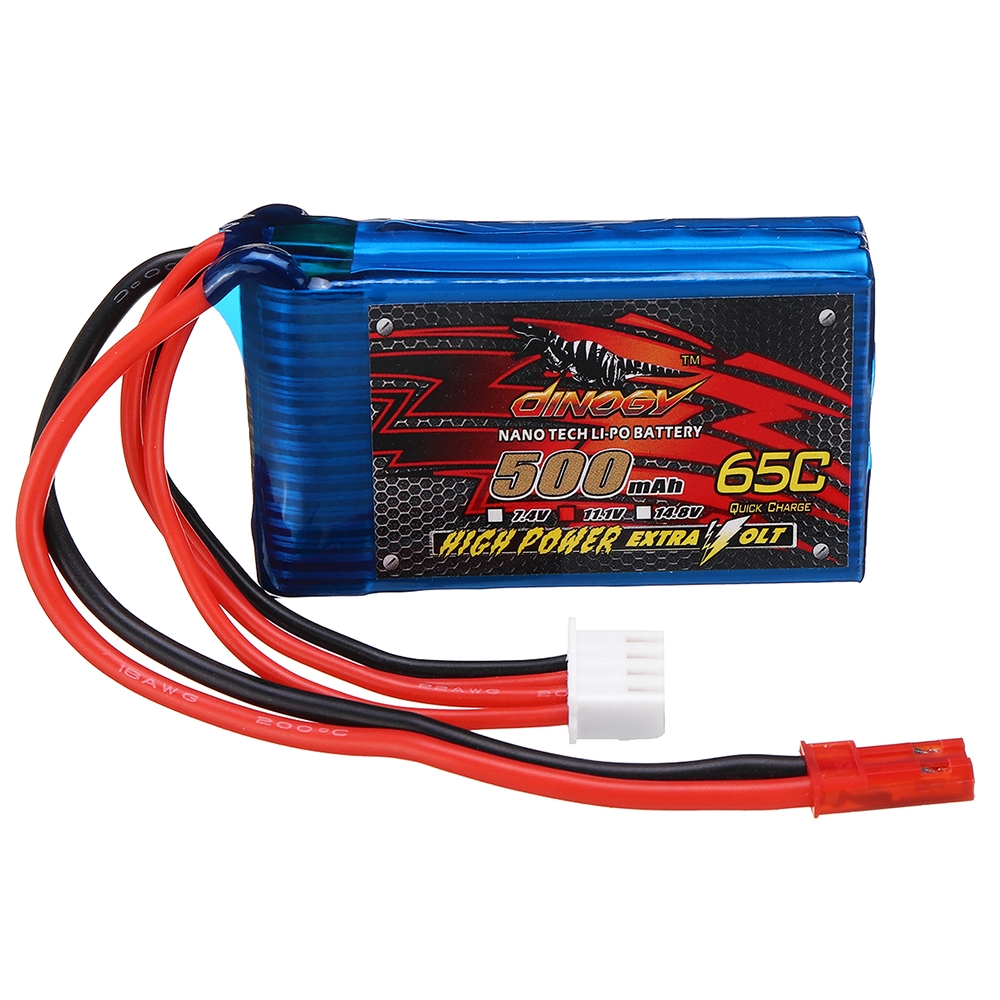 DINOGY 11.1V 500mAh 65C 3S Lipo Battery JST Plug for FPV RC Racing Drone