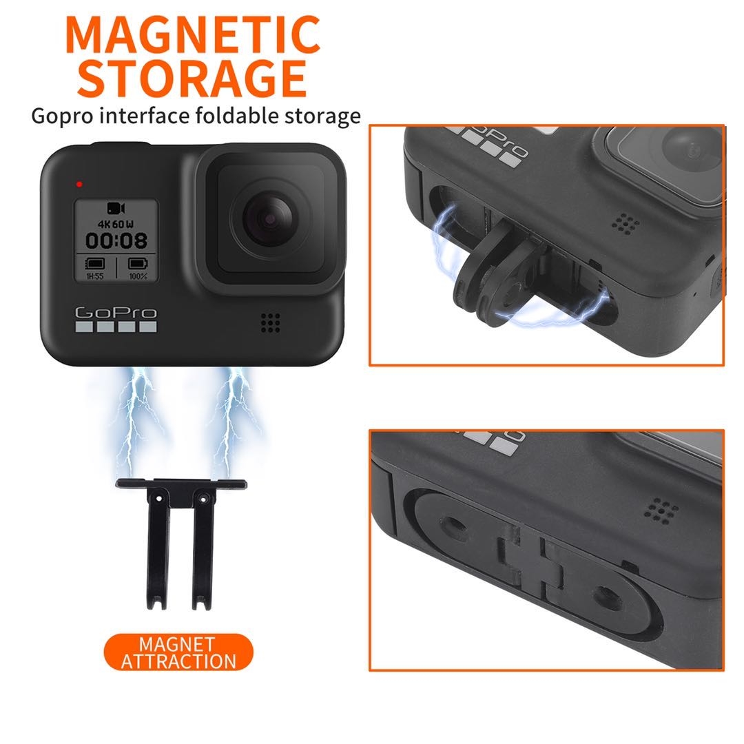 Universal Camera Bracket Connector Adapter Magnet with 1/4 Hole Adapter Accessories for GoPro 8/Max Camera