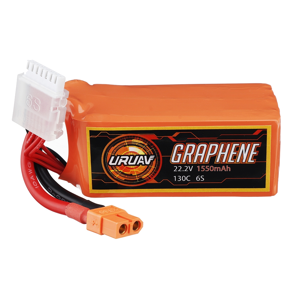 URUAV GRAPHENE 22.2V 1550mAh 130C 6S Lipo Battery XT60 Plug for RC Racing Drone