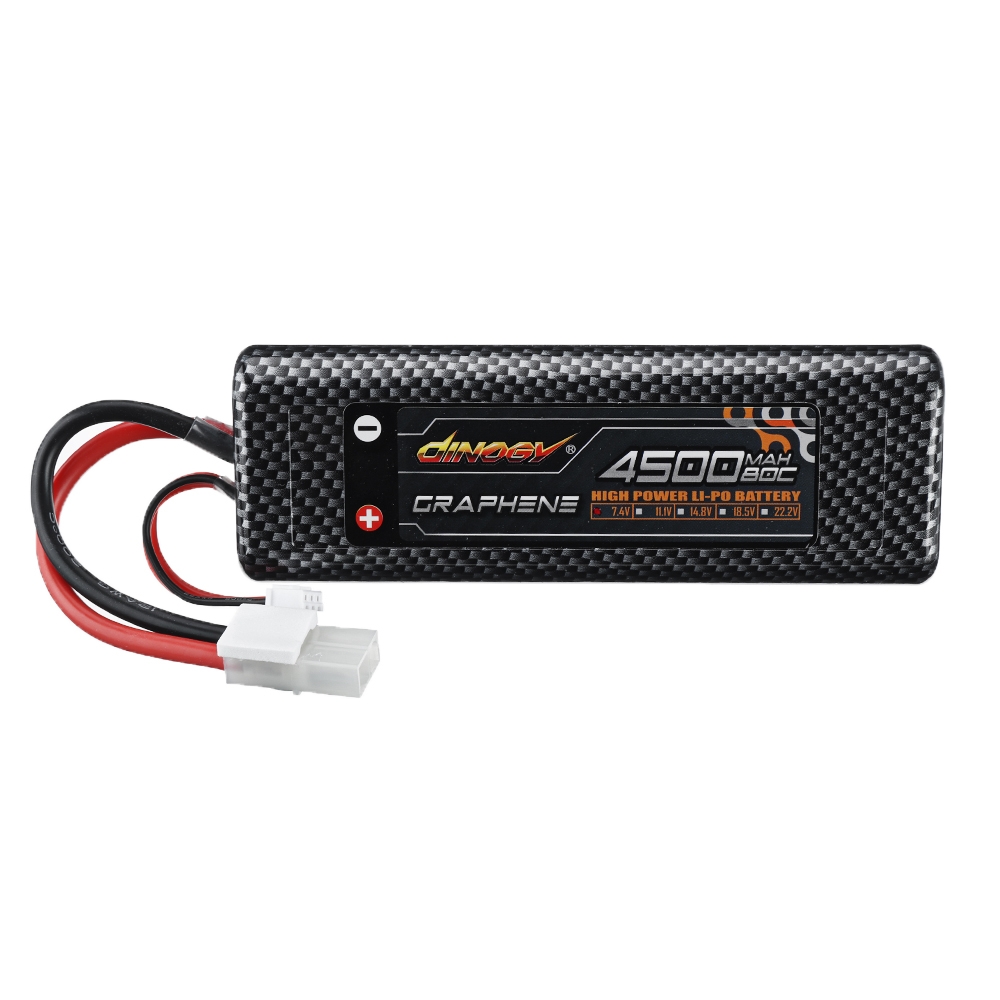 DINOGY 7.4V 4500mAh 80C 2S Lipo Battery TAMIYA Plug for 1/10 RC Car