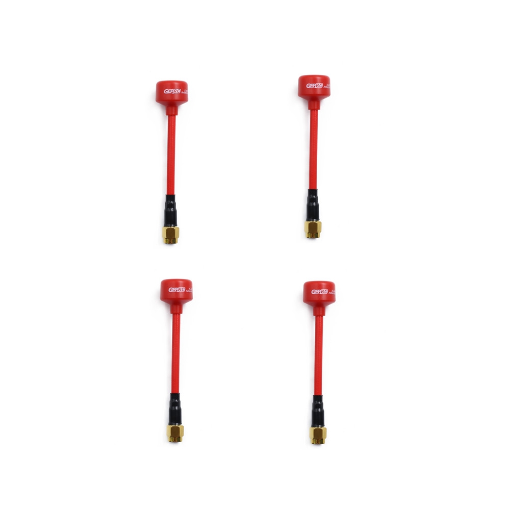 4pcs 85mm GEPRC Momoda 5.8GHz 2.0Dbi RHCP FPV Antenna Red RP-SMA for FPV Racing RC Drone