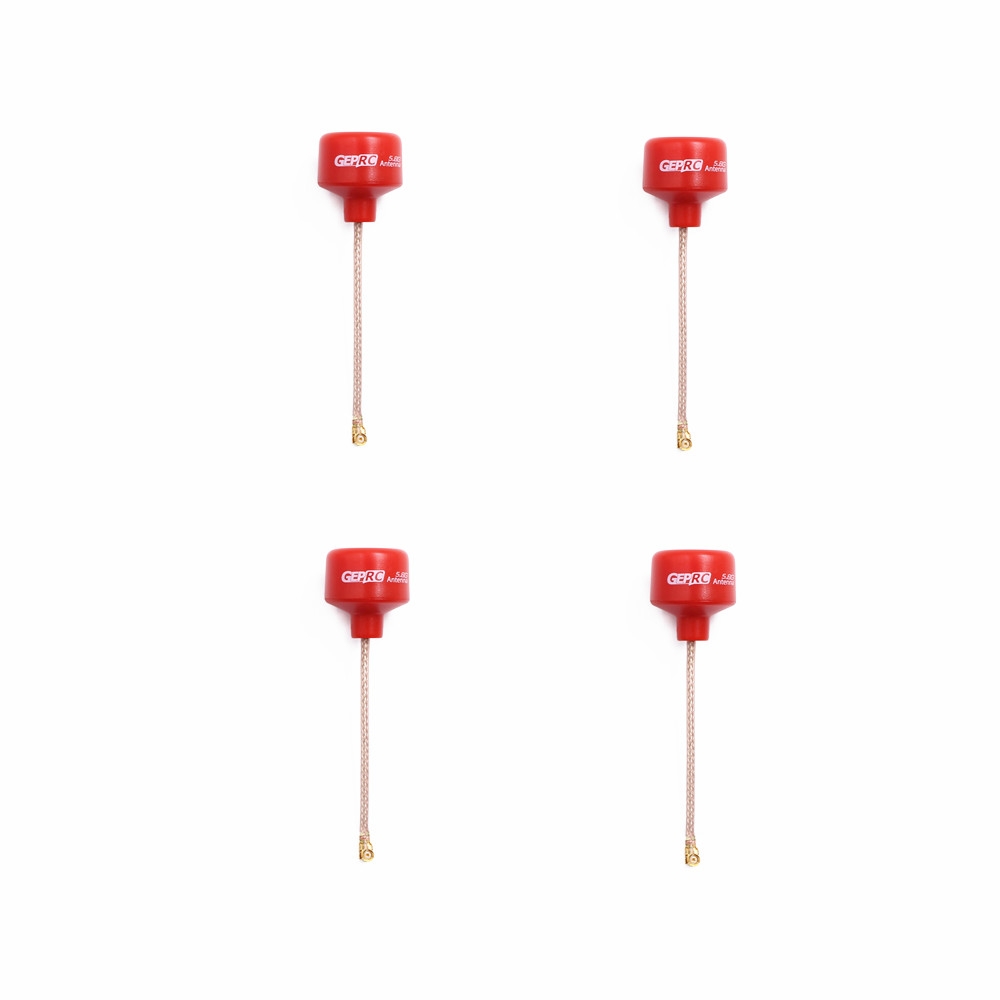 4pcs 60mm GEPRC Momoda 5.8GHz 2.0Dbi RHCP FPV Antenna Red UFL for FPV Racing RC Drone